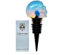 Catrinaz® - Premium bottle stopper with skull - Opal natural stone - Opal - Wine stopper - skull - Skull - Luxury gift box - Unique gift - Gift for man and woman