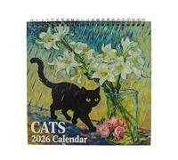 Cats 2026 Calendar | Funny Cats Calendar 12-Month, 2026 Jan-Dec Planning Scheduling | For Kitten Lovers Home Living Room Study Room Classroom