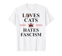 Cats Against Fascism Resist Anti Fascism No Kings Protest T-Shirt