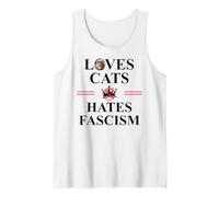 Cats Against Fascism Resist Anti Fascism No Kings Protest Tank Top