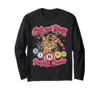 Cats and Bingo Perfect Combo Funny Bingo Player Long Sleeve T-Shirt