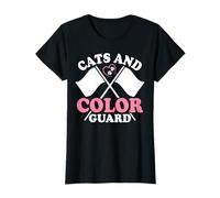 Cats and Color Guard Cats Owners Girls Funny Marching Band T-Shirt