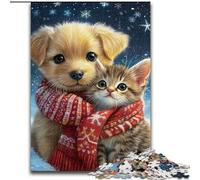Cats And Dogs in Winter Puzzles for Teenagers 1000 Pieces, Family Game Stress Reliever Difficult Challenge Great Gifts And Toys (26x38cm)