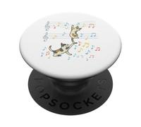 Cats and Music, Playful Cat Design for Music Lovers PopSockets Adhesive PopGrip