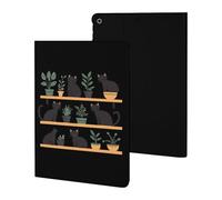 Cats And Plants Slim Tablet Cases Compatible with iPad Series Without Pencil Holder Protective Cover Compatible with ipad 2019/2020/2021(10.2in)