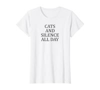 Cats and Silence All Day Peaceful Value Graphic T-Shirt