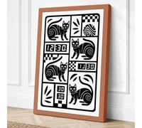 Cats and Snails at Noon Canvas Wall Art Print 18x12 Inch (46 x 30 cm)