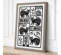 Cats and Snails at Noon Canvas Wall Art Print 24x16 Inch