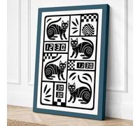 Cats and Snails at Noon Canvas Wall Art Print 30x20 Inch