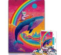 Cats And Whales Jigsaw Puzzles for Adults 1000 Pieces,Challenging Game And Family Play for Is Ideal As A Gift for The Whole Family 50x75cm