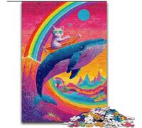 Cats And Whales Jigsaw Puzzles for Adults 1000, Staycation Kill Time Every Piece Is Unique - Challenging Family Fun Game (26x38cm)