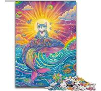Cats And Whales Jigsaw Puzzles for Adults, Suitable for Ages 14 And Up Family Fun It Is Ideal As A Gift for The Whole Family (50x75cm)
