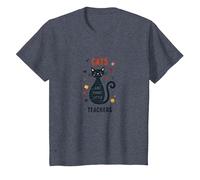 Cats are Furry Little Teachers: Whimsical Pet Wisdom T-Shirt, Kids, Heather Blue, 2 Years