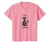 Cats are Furry Little Teachers: Whimsical Pet Wisdom T-Shirt, Kids, Pink, 2 Years
