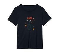 Cats are Furry Little Teachers: Whimsical Pet Wisdom T-Shirt, Women's Plus, Black, 2X