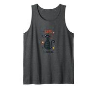 Cats are Furry Little Teachers: Whimsical Pet Wisdom Tank Top, Men, Dark Heather Grey, S