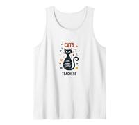 Cats are Furry Little Teachers: Whimsical Pet Wisdom Tank Top, Men, White, S