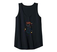 Cats are Furry Little Teachers: Whimsical Pet Wisdom Tank Top, Women, Black, M