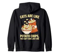Cats Are Like Potato Chips You Cant Have Just One Funny Cat Zip Hoodie