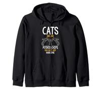 CATS ARE LIKE POTATO CHIPS YOU CAN'T JUST HAVE ONE Zip Hoodie