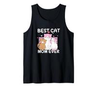 Cats Are My Cuddle Buddies: Best Cat Mom Vibes Only Tank Top