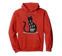 Cats Are My Favorite People - Feline Lover Pullover Hoodie, Adult Unisex, Red, XXL