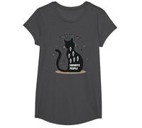 Cats are My Favorite People - Feline Lover T-Shirt, Girls, Dark Heather Grey, Medium