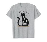 Cats are My Favorite People - Feline Lover T-Shirt, Men, Heather Grey, XXL