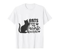 Cats are my favourite people - cats, four-legged friends, fur paw T-Shirt