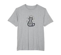 Cats are My Giant Happy Place - Feline Lover Delight T-Shirt, Men's Big and Tall, Heather Grey, 5X Tall