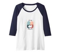 Cats are My Happy Pill - Cute Pet Lover Raglan Baseball Tee, Women, Navy/White, M