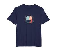 Cats are My Happy Pill - Cute Pet Lover T-Shirt, Men's Big and Tall, Navy, 6X Tall
