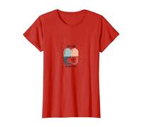 Cats are My Happy Pill - Cute Pet Lover T-Shirt, Women, Red, M