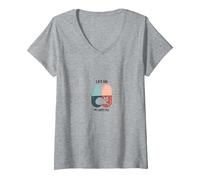 Cats are My Happy Pill - Cute Pet Lover V-Neck T-Shirt, Women, Heather Grey, L