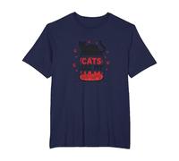 Cats are My Jam - Feline Lover Design with Paw T-Shirt, Men's Big and Tall, Navy, 4X Tall