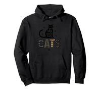 Cats Are My Kind of People - Feline Lover Pullover Hoodie, Adult Unisex, Black, S