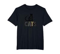 Cats are My Kind of People - Feline Lover T-Shirt, Men's Big and Tall, Black, 4X Tall