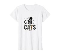 Cats are My Kind of People - Feline Lover T-Shirt, Women, White, XL