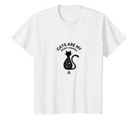 Cats are My Spirit Animal Magical Feline Lover, cat T-Shirt, Kids, White, 12 Years