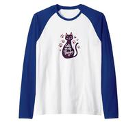 Cats are My Therapy - Adorable Feline Love Raglan Baseball Tee, Men, Royal Blue/White, XXL