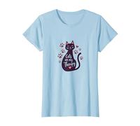 Cats are My Therapy - Adorable Feline Love T-Shirt, Women, Baby Blue, S