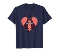 Cats are My Valentine - Feline Love Heart T-Shirt, Men, Navy, 6XL