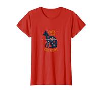 Cats are The Cure: Whimsical Pet Lover Art T-Shirt, Women, Red, XL