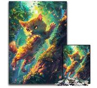 Cats Art 1000 Piece Jigsaw Puzzle cardboard Jigsaw Puzzles Challenging Brain Teaser, Family Activity, Home Decor, 26X38CM/10.23x14.96inch