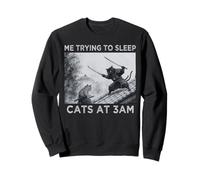 Cats At 3AM Meme Vintage Graphic Ukiyo-e Art Funny Sweatshirt