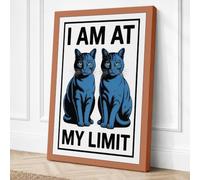 Cats at My Limit Typography Canvas Wall Art Print 36x24 Inch