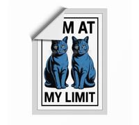 Cats at My Limit Typography Unframed Wall Art Print A1 (84.1×59.4cm), Wall Decor for Living Room, Bedroom, Office & Home, Art Gift