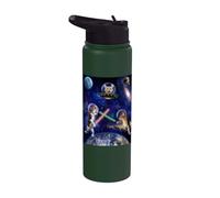 Cats Attack Funny Meow Wars Cat in Space Kitten Lovers Stainless Steel Insulated Water Bottle
