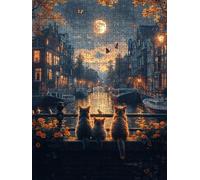 Cat'S Back View Jigsaw Puzzles for Adults 1000, 1000 Piece Jigsaw Puzzles, Challenging Puzzle, Classic Educational Jigsaws Games, Fun Family Activities, for Home Wall Decoration Gift DX0YL0-629