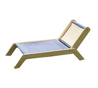 Cats Beach Chair, Cat Beach Bed, Elevated Cat Bed for Summer and All Seasons with Sisal Scratch Board for Inside and Outside (Beach Chair)
